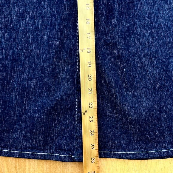 MIH JEANS CALLCOTT A LINE DENIM MIDI SKIRT WOMEN’S sz S Blue Front Buttons - Picture 8 of 9